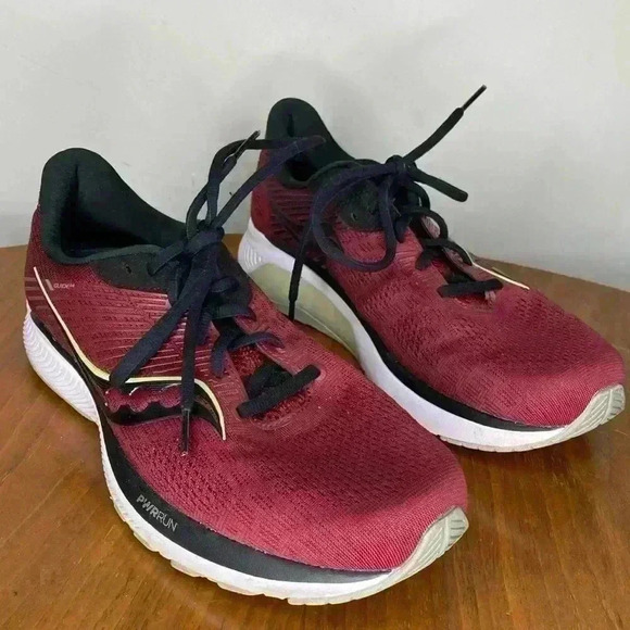 Saucony Mens Guide14 FormFit Power Running Shoe Mulberry Lime  Sz 9 - Picture 1 of 8